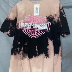 12th tribe bleach dyed vintage harley oversized shirt